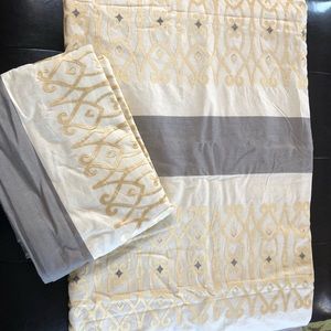 2 Cotton embroidered curtains with lining